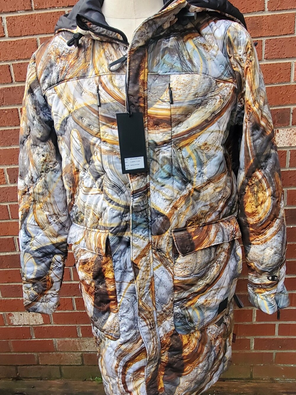 Rare Long Hooded Champion HERO Statium Jacket Men's Size Large New w/ Tags